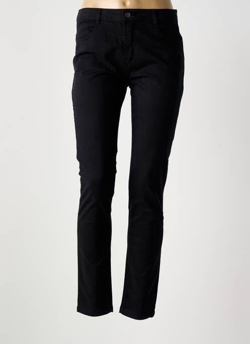 Pantalon slim tissage popeline taille normale noir PAUL BRIAL femme