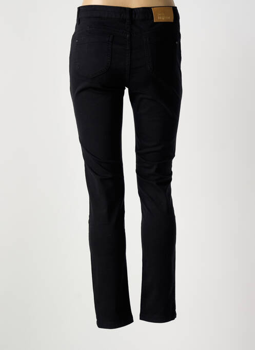 Pantalon slim tissage popeline taille normale noir PAUL BRIAL femme