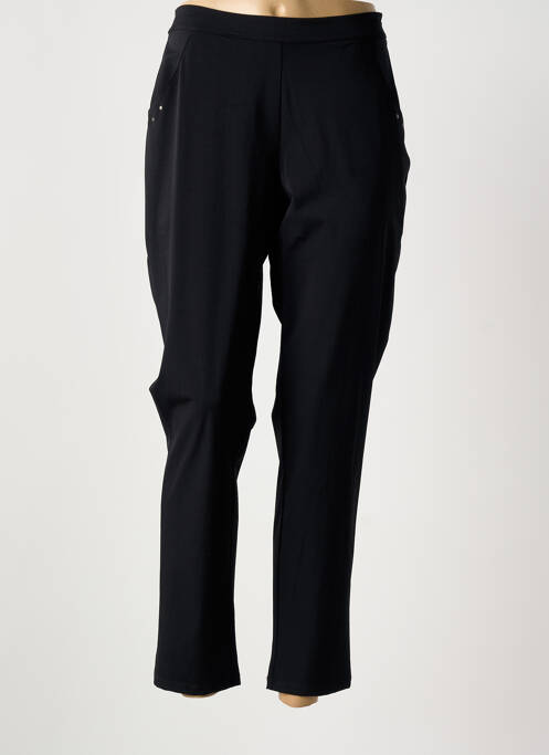 Pantalon slim tissage popeline taille normale noir MALOKA femme