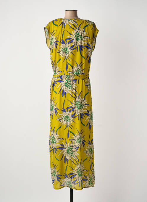 Robe longue imprimé fantaisie manches courtes vert LE PETIT BAIGNEUR femme