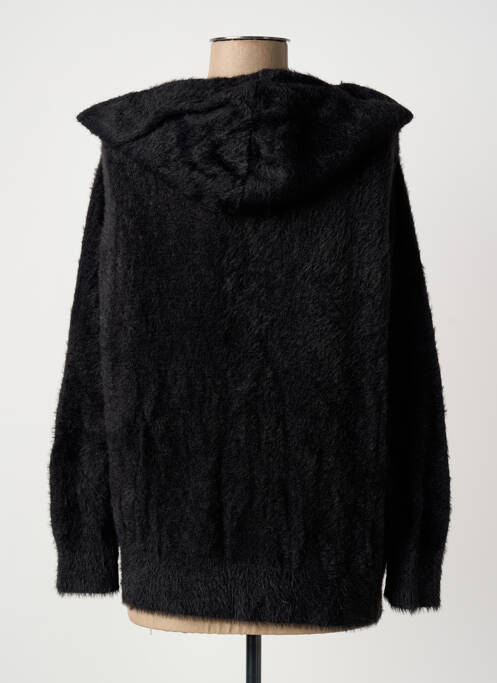 Gilet manches longues maille maille poilu noir LE PETIT BAIGNEUR femme