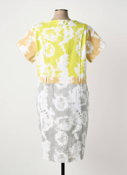 Robe mi-longue manches courtes manches courtes vert AGATHE & LOUISE femme