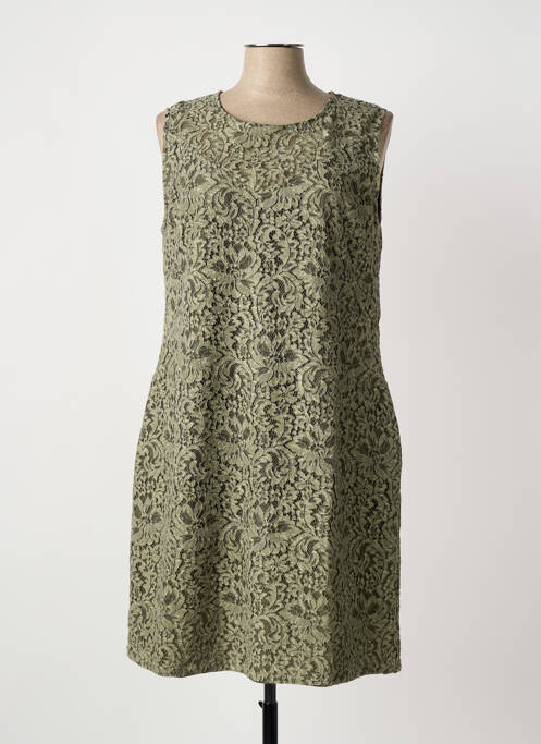 Robe mi-longue sans manche sans manche vert PAUL BRIAL femme