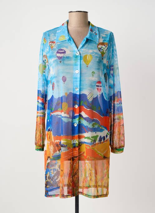 Tunique manches longues bleu MALOKA femme