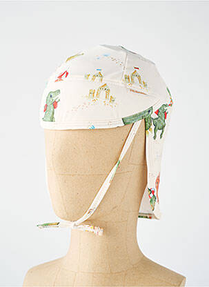 Chapeau fermeture liens à nouer beige FILIBABBA fille