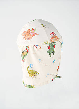 Chapeau fermeture liens à nouer beige FILIBABBA fille