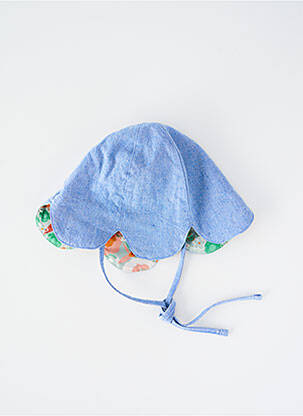 Chapeau fermeture liens à nouer bleu MOULIN ROTY fille