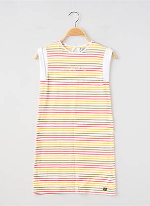 Robe courte maille fine sans manche jaune ELLE EST OU LA MER fille