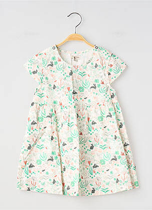 Robe courte manches courtes manches courtes blanc MOULIN ROTY fille