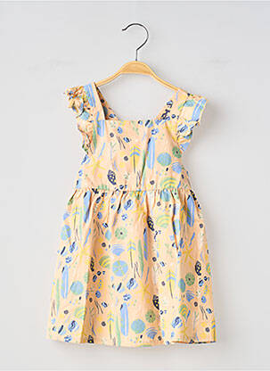 Robe courte imprimé fantaisie sans manche orange MOULIN ROTY fille
