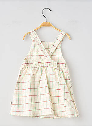 Robe courte col carré sans manche blanc MOULIN ROTY fille
