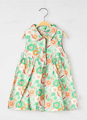 Robe courte sans manche sans manche vert MOULIN ROTY fille