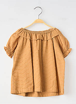 Robe courte doublure manches courtes marron SO FAMILY fille