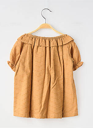 Robe courte doublure manches courtes marron SO FAMILY fille