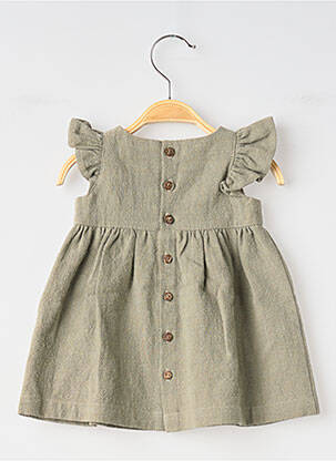 Robe courte manches courtes manches courtes vert SO FAMILY fille