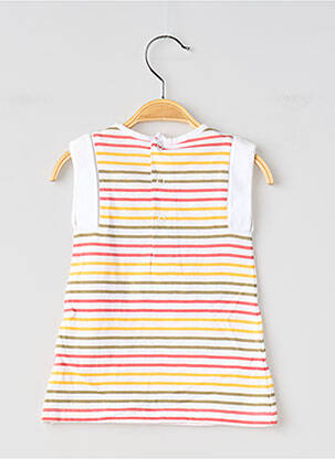 Robe courte maille fine sans manche jaune ELLE EST OU LA MER fille
