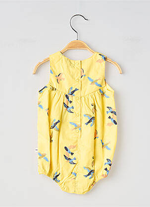 Barboteuse tissage popeline jaune MOULIN ROTY fille