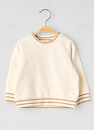 Pull col rond manches longues beige SO FAMILY enfant