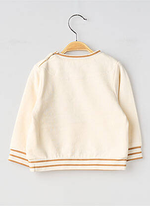 Pull col rond manches longues beige SO FAMILY enfant