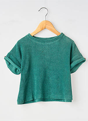T-shirt coupe droite manches courtes vert SO FAMILY garçon