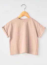 T-shirt coupe droite manches courtes marron SO FAMILY garcon
