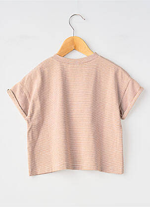 T-shirt coupe droite manches courtes marron SO FAMILY garçon
