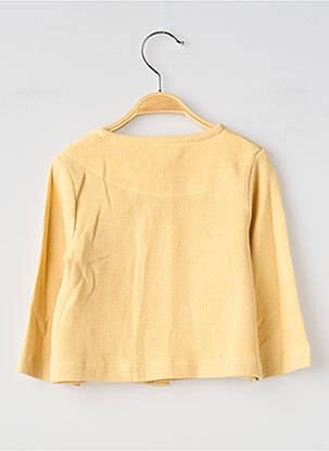 Gilet manches longues maille fine jaune SO FAMILY enfant