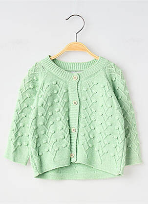 Gilet manches longues coupe cintrée vert MOULIN ROTY enfant