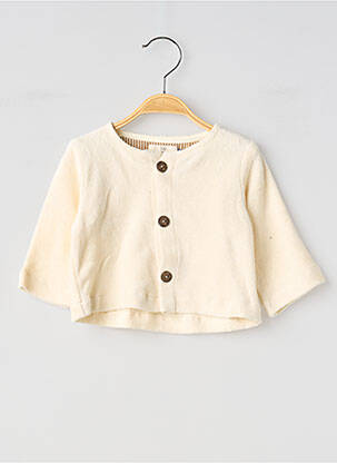 Gilet manches longues coupe droite beige SO FAMILY enfant