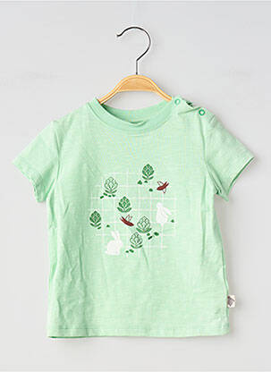 T-shirt stretch manches courtes vert MOULIN ROTY fille