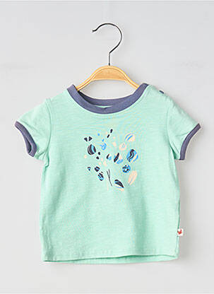 T-shirt sérigraphie floquée manches courtes bleu MOULIN ROTY enfant