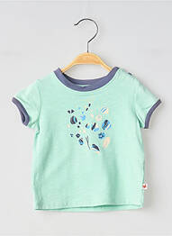 T-shirt sérigraphie floquée manches courtes bleu MOULIN ROTY enfant