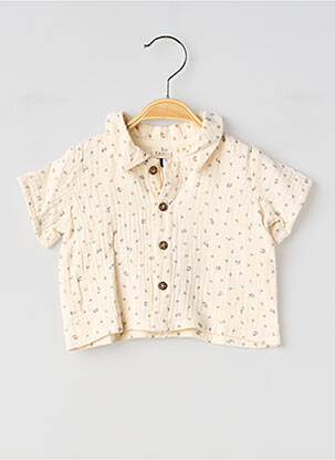 Chemisier manches courtes manches courtes beige SO FAMILY fille