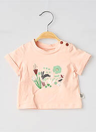 T-shirt stretch manches courtes rose MOULIN ROTY fille