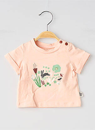T-shirt stretch manches courtes rose MOULIN ROTY fille