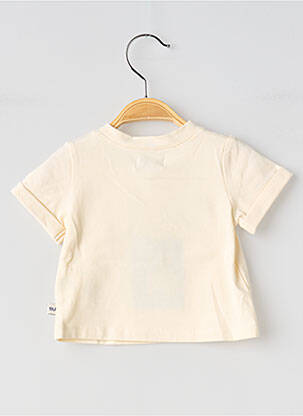 T-shirt stretch manches courtes beige MOULIN ROTY fille