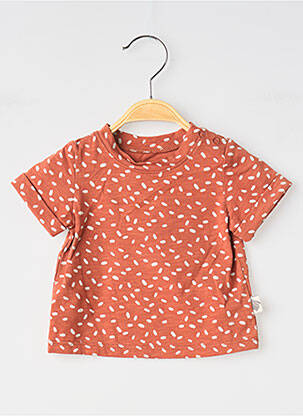 T-shirt stretch manches courtes orange MOULIN ROTY enfant