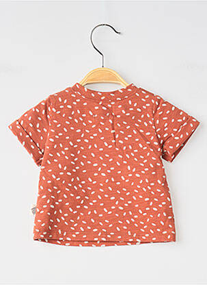 T-shirt stretch manches courtes orange MOULIN ROTY enfant