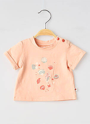 T-shirt stretch manches courtes rose MOULIN ROTY fille