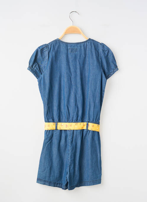 Combishort coupe cintrée manches courtes bleu ELLE EST OU LA MER fille
