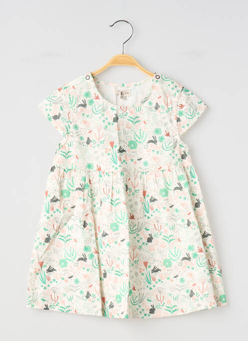 Robe courte manches courtes manches courtes blanc MOULIN ROTY fille