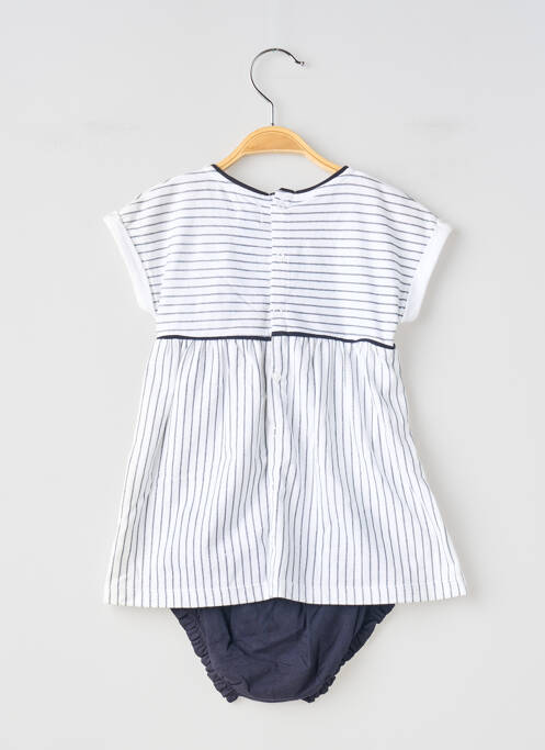 Ensemble short taille élastique blanc ELLE EST OU LA MER fille