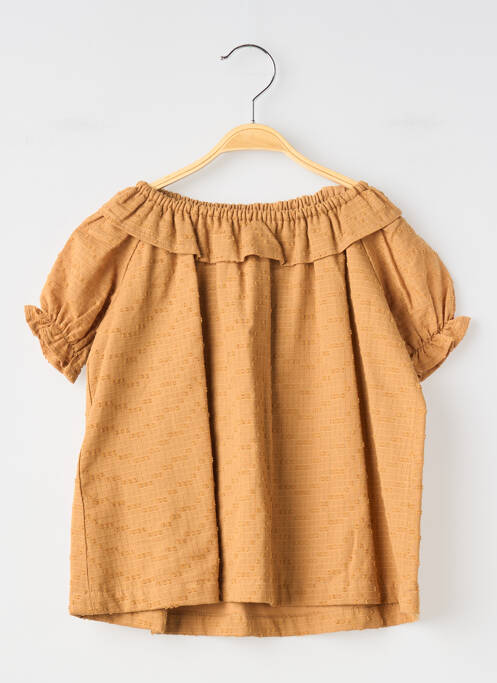 Robe courte doublure manches courtes marron SO FAMILY fille