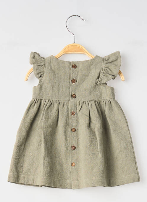 Robe courte manches courtes manches courtes vert SO FAMILY fille
