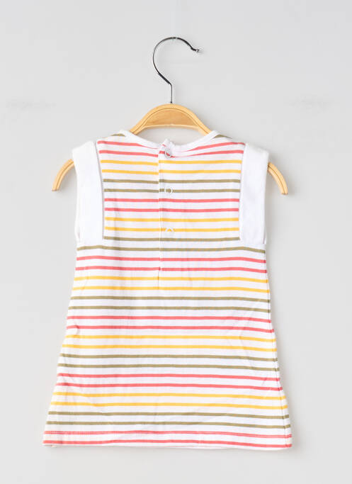 Robe courte maille fine sans manche jaune ELLE EST OU LA MER fille