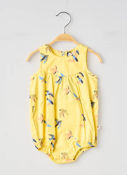 Barboteuse tissage popeline jaune MOULIN ROTY fille