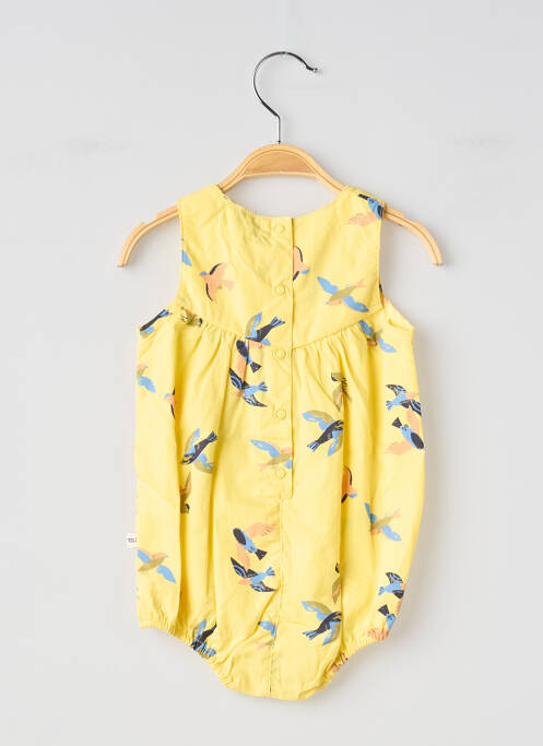 Barboteuse tissage popeline jaune MOULIN ROTY fille