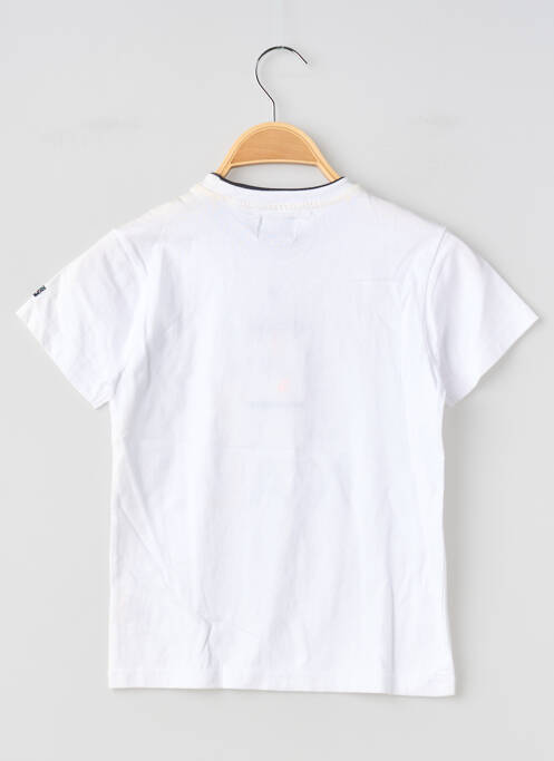 T-shirt sérigraphie floquée manches courtes blanc ELLE EST OU LA MER garcon