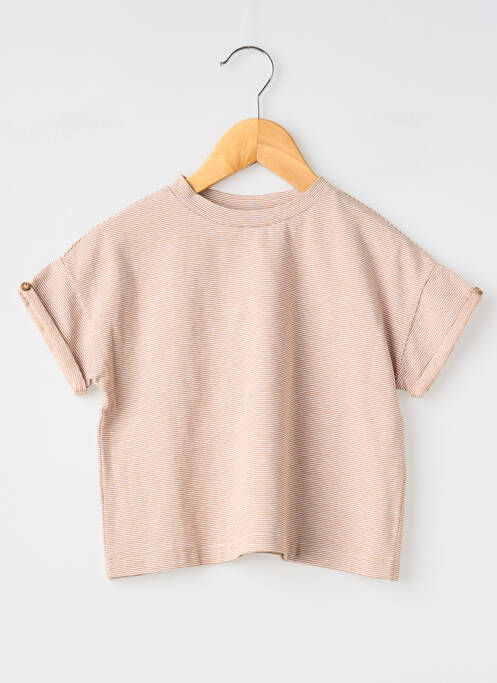 T-shirt coupe droite manches courtes marron SO FAMILY garcon