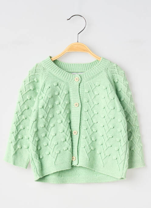 Gilet manches longues col rond vert MOULIN ROTY enfant